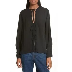 RACHEL COMEY Black Viva Crepe Meryl Blouse | 0